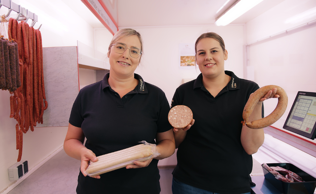 Verkäuferteam bei der Metzgerei Mihm in Tann (Rhön)